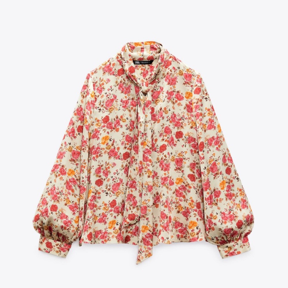 Zara Floral Print Blouse S